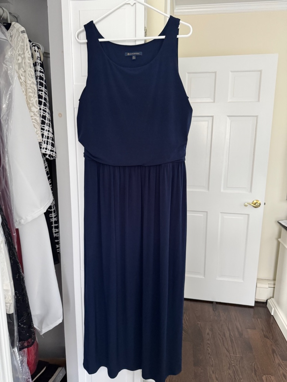 Brooks Brothers Navy Sleeveless Maxi Dress Size XL